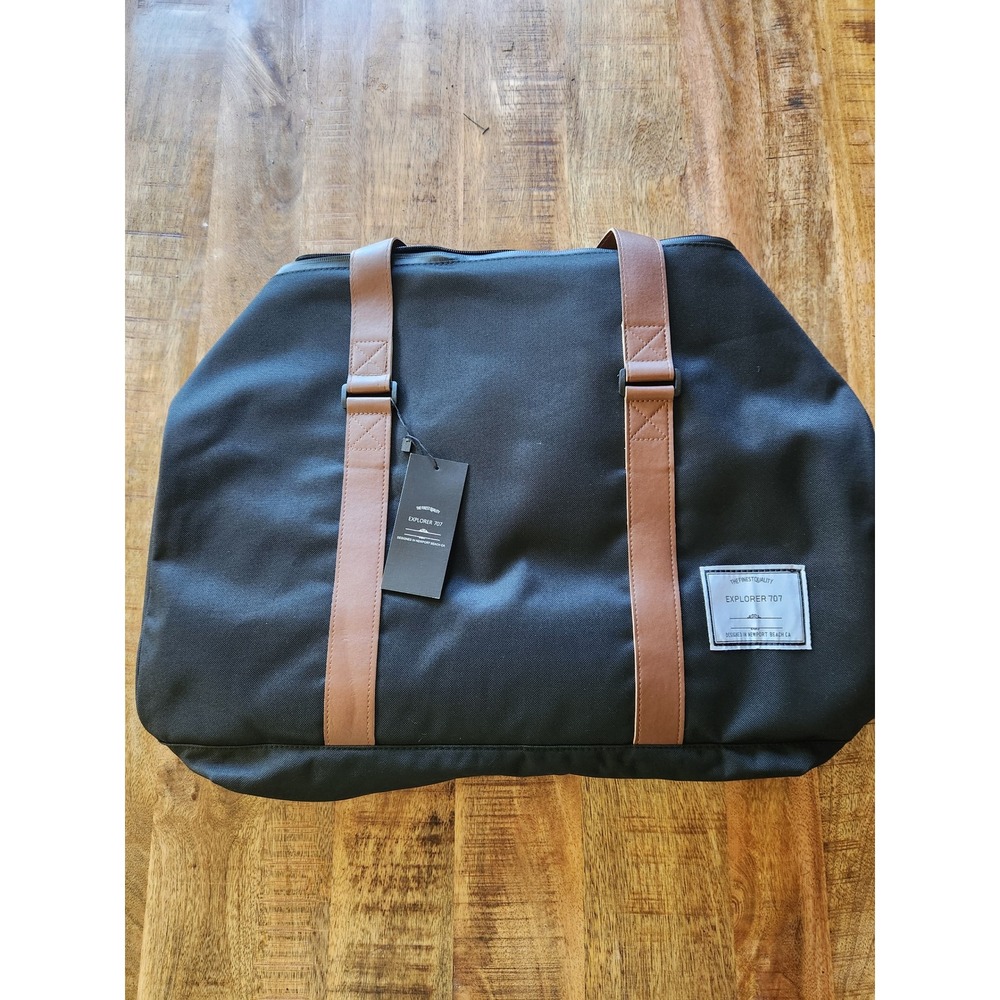 Explorer 707 Black Duffel Bag with Shoe Compartment